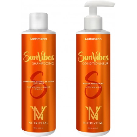 Lothmann - Duo Routine Après Soleil SunVibes Shampooing Cheveux & Corps 250ml + Masque Conditionneur 250ml