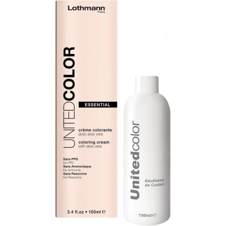 Lothmann - Kit Coloration Cheveux Essential Trendy 100ml + révélateur 150ml - Aloé véra/sans ammoniaque/sans PPD (9.11 - Onyx)