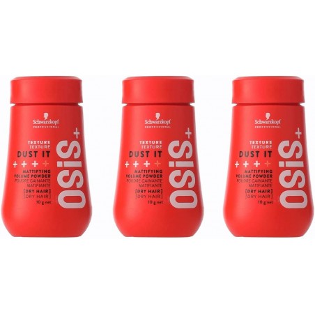 Lot de 3x Dust it Poudre Matifiante OSIS+ - 3x10g