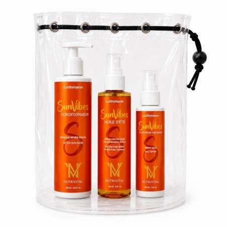 Lothmann - (x3) Kit Trio Protection & Style Soleil Solaire Cheveux SunVibes : Masque, Huile UV & Spray Salé